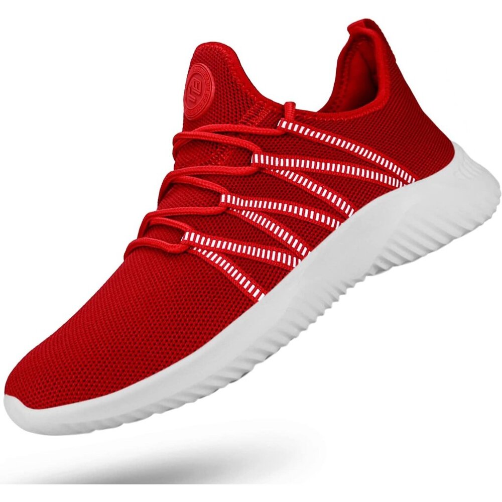 〽️Men's Athletic Running Sneakers Red Casual Lightweight Walking Sport Shoes